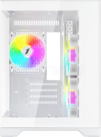 Photo de Boitier Mini Tour Micro ATX 1stPlayer MV5 RGB avec panneaux vitrés (Blanc)