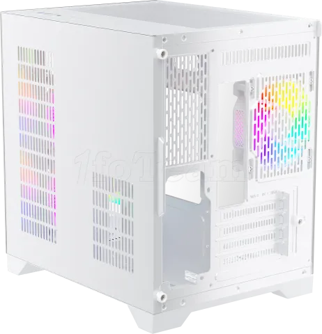 Photo de Boitier Mini Tour Micro ATX 1stPlayer MV5 RGB avec panneaux vitrés (Blanc)