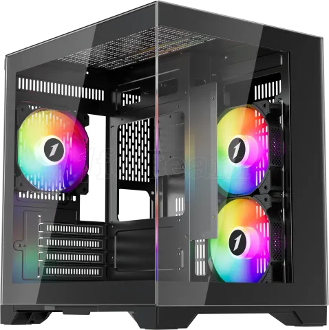 Photo de Boitier Mini Tour Micro ATX 1stPlayer MV5 RGB avec panneaux vitrés (Noir)