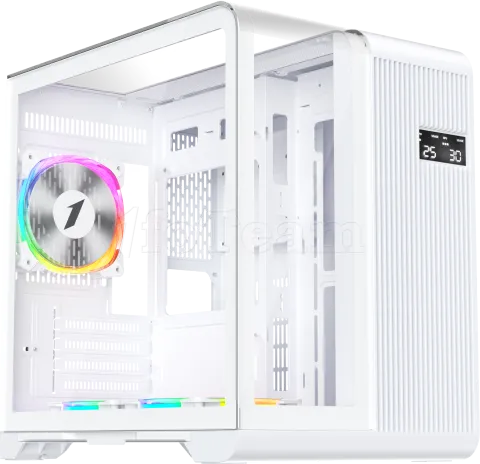 Photo de Boitier Mini Tour Micro ATX 1stPlayer RT5 RGB avec panneaux vitrés (Blanc)