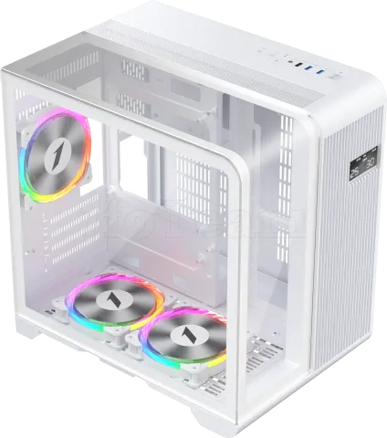 Photo de Boitier Mini Tour Micro ATX 1stPlayer RT5 RGB avec panneaux vitrés (Blanc)