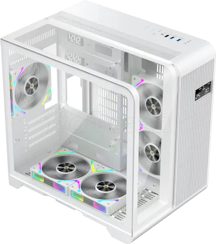 Photo de Boitier Mini Tour Micro ATX 1stPlayer RT5 RGB avec panneaux vitrés (Blanc)