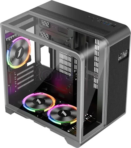 Photo de Boitier Mini Tour Micro ATX 1stPlayer RT5 RGB avec panneaux vitrés (Noir)