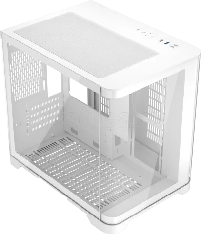 Photo de Boitier Mini Tour Micro ATX 1stPlayer UView 5 RGB avec panneaux vitrés (Blanc)