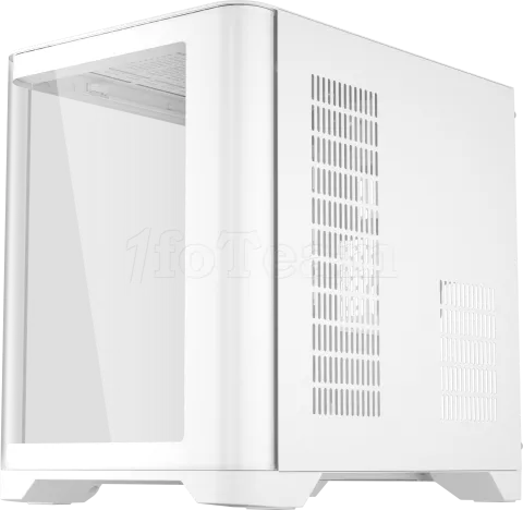 Photo de Boitier Mini Tour Micro ATX 1stPlayer UView 5 RGB avec panneaux vitrés (Blanc)