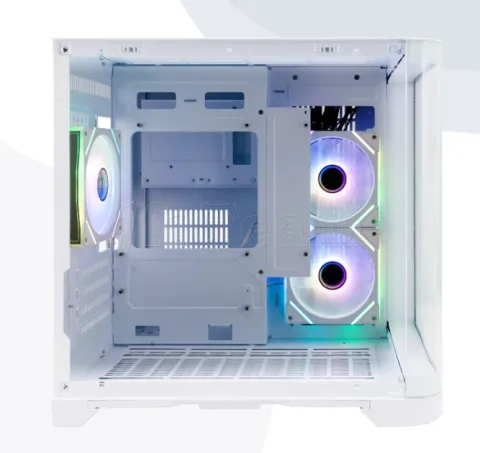 Photo de Boitier Mini Tour Micro ATX 1stPlayer UView 5 RGB avec panneaux vitrés (Blanc)