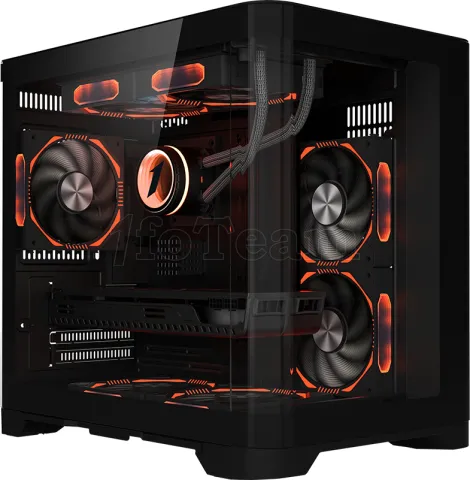 Photo de Boitier Mini Tour Micro ATX 1stPlayer UView 5 RGB avec panneaux vitrés (Noir)