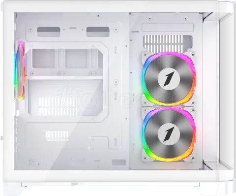 Photo de Boitier Mini Tour Micro ATX 1stPlayer UView 6 RGB avec panneaux vitrés (Blanc)