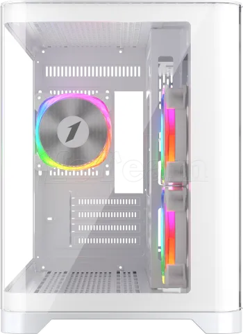 Photo de Boitier Mini Tour Micro ATX 1stPlayer UView 6 RGB avec panneaux vitrés (Blanc)