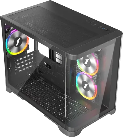 Photo de Boitier Mini Tour Micro ATX 1stPlayer UView 6 RGB avec panneaux vitrés (Noir)