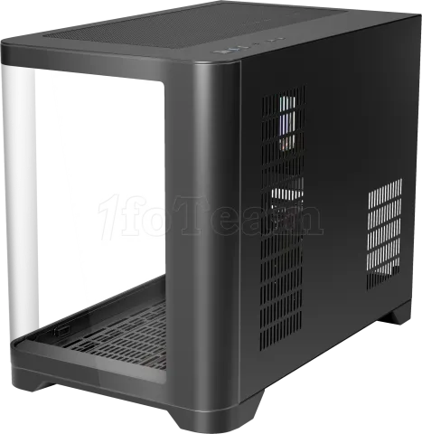 Photo de Boitier Mini Tour Micro ATX 1stPlayer UView 6 RGB avec panneaux vitrés (Noir)