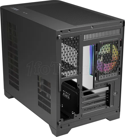 Photo de Boitier Mini Tour Micro ATX 1stPlayer UView 6 RGB avec panneaux vitrés (Noir)