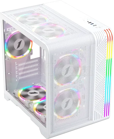 Photo de Boitier Mini Tour Micro ATX 1stPlayer VT5 RGB avec panneau vitré (Blanc)