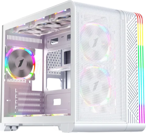 Photo de Boitier Mini Tour Micro ATX 1stPlayer VT6 RGB avec panneau vitré (Blanc)