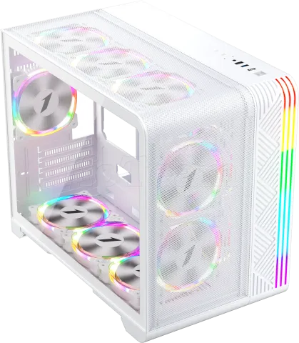 Photo de Boitier Mini Tour Micro ATX 1stPlayer VT6 RGB avec panneau vitré (Blanc)