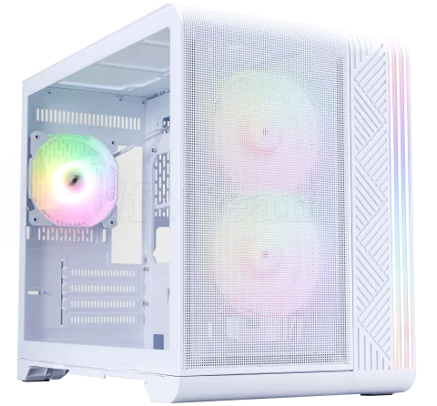 Photo de Boitier Mini Tour Micro ATX 1stPlayer VT6 RGB avec panneau vitré (Blanc)