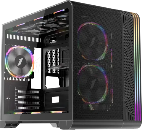 Photo de Boitier Mini Tour Micro ATX 1stPlayer VT6 RGB avec panneau vitré (Noir)