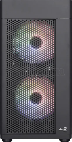 Photo de Boitier Mini Tour Micro ATX AeroCool Hexform RGB avec panneaux vitrés (Noir)