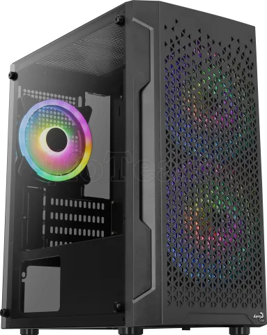 Photo de Boitier Mini Tour Micro ATX AeroCool Trinity Mini RGB avec panneau vitré (Noir)