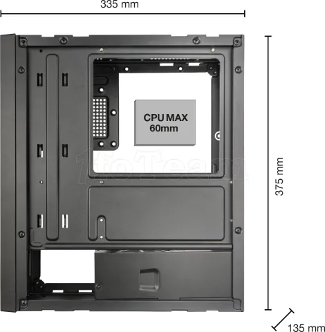 Photo de Boitier Mini Tour Micro ATX Anima ACSlim 500 (Noir) avec alimentation 500W