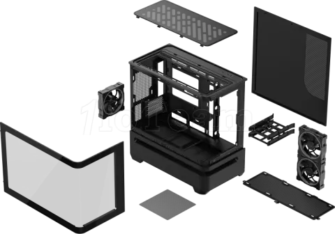 Photo de Boitier Mini Tour Micro ATX ASUS Prime AP202 ARGB avec panneaux vitrés (Noir)