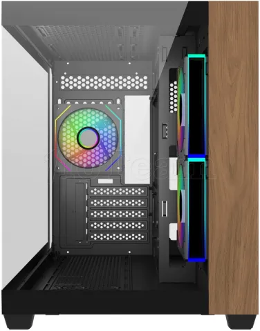 Photo de Boitier Mini Tour Micro ATX Cooler Master Elite 481 Wood avec panneau vitré (Noir)