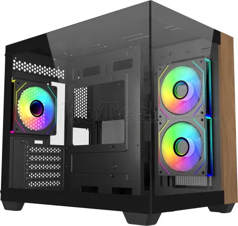 Photo de Boitier Mini Tour Micro ATX Cooler Master Elite 481 Wood avec panneau vitré (Noir)
