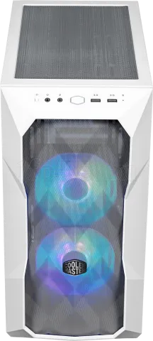 Photo de Boitier Mini Tour Micro ATX Cooler Master MasterBox TD300 Mesh RGB avec panneau vitré (Blanc)