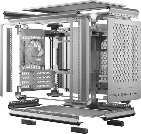 Photo de Boitier Mini Tour Micro ATX Cooler Master MasterFrame 400 Mesh RGB avec panneau vitré (Argent)