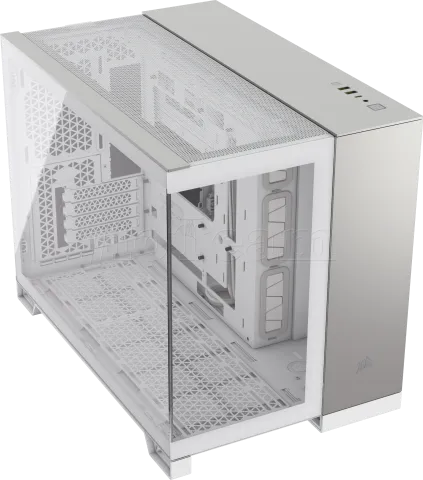 Photo de Boitier Mini Tour Micro ATX Corsair 2500X avec panneaux vitrés (Blanc/Argent)