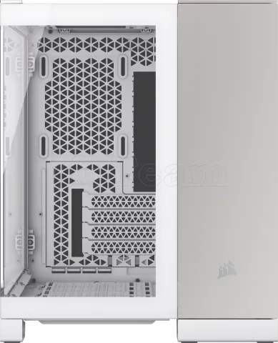Photo de Boitier Mini Tour Micro ATX Corsair 2500X avec panneaux vitrés (Blanc/Argent)