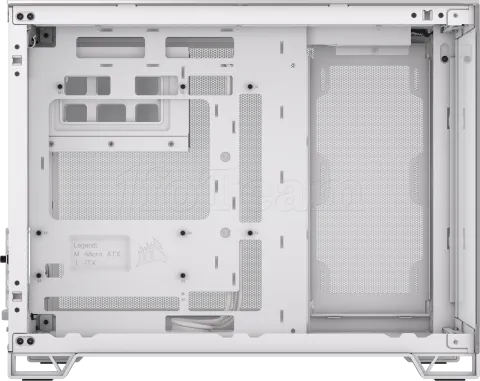 Photo de Boitier Mini Tour Micro ATX Corsair 2500X avec panneaux vitrés (Blanc/Argent)