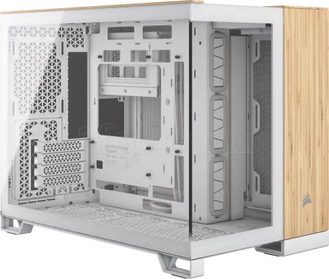 Photo de Boitier Mini Tour Micro ATX Corsair 2500X avec panneaux vitrés (Blanc/Marron)