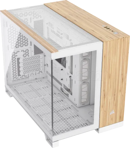 Photo de Boitier Mini Tour Micro ATX Corsair 2500X avec panneaux vitrés (Blanc/Marron)