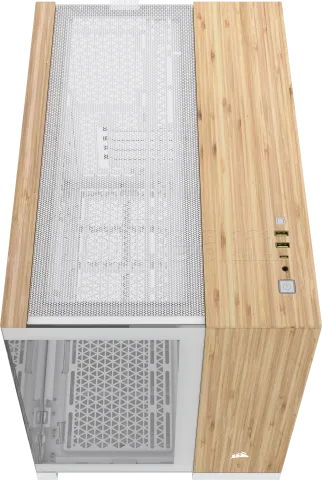 Photo de Boitier Mini Tour Micro ATX Corsair 2500X avec panneaux vitrés (Blanc/Marron)