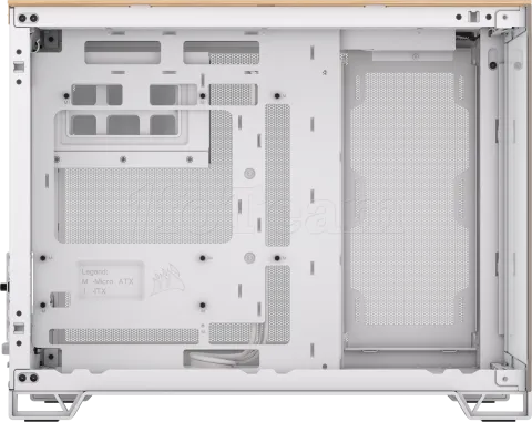 Photo de Boitier Mini Tour Micro ATX Corsair 2500X avec panneaux vitrés (Blanc/Marron)