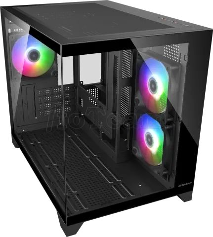 Photo de Boitier Mini Tour Micro ATX Cougar FV150 Mini RGB avec panneaux vitrés (Noir)