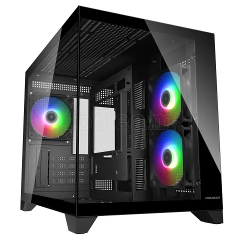 Photo de Boitier Mini Tour Micro ATX Cougar FV150 Mini RGB avec panneaux vitrés (Noir)
