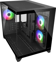 Photo de Boitier Mini Tour Micro ATX Cougar FV150 RGB avec panneaux vitrés (Noir)