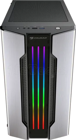 Photo de Boitier Mini Tour Micro ATX Cougar Gemini M RGB avec panneaux vitrés (Argent)