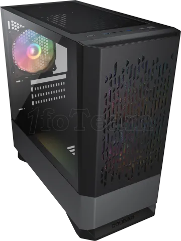 Photo de Boitier Mini Tour Micro ATX Cougar MG140 Air RGB avec panneau vitré (Noir)