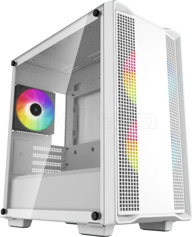 Photo de Boitier Mini Tour Micro ATX DeepCool CC360 RGB avec panneau vitré (Blanc)
