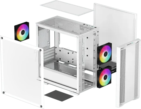 Photo de Boitier Mini Tour Micro ATX DeepCool CC360 RGB avec panneau vitré (Blanc)