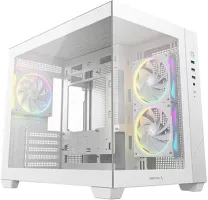 Photo de Boitier Mini Tour Micro ATX DeepCool CG330 3F RGB avec panneaux vitrés (Blanc)