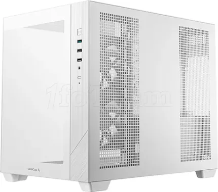 Photo de Boitier Mini Tour Micro ATX DeepCool CG330 3F RGB avec panneaux vitrés (Blanc)