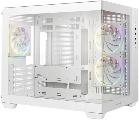 Photo de Boitier Mini Tour Micro ATX DeepCool CG330 3F RGB avec panneaux vitrés (Blanc)