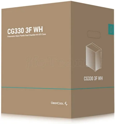 Photo de Boitier Mini Tour Micro ATX DeepCool CG330 3F RGB avec panneaux vitrés (Blanc)