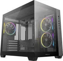 Photo de Boitier Mini Tour Micro ATX DeepCool CG330 3F RGB avec panneaux vitrés (Noir)