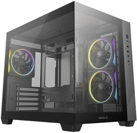 Photo de Boitier Mini Tour Micro ATX DeepCool CG330 3F RGB avec panneaux vitrés (Noir)