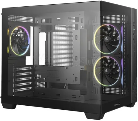 Photo de Boitier Mini Tour Micro ATX DeepCool CG330 3F RGB avec panneaux vitrés (Noir)